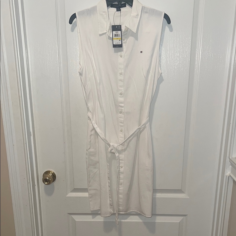 Tommy Hilfiger White Short Sleeve Dress